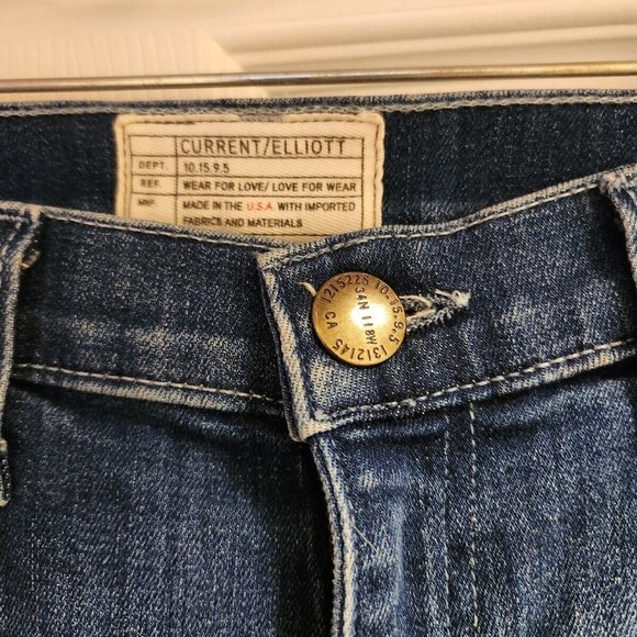 CURRENT/ELLIOTT Dark Wash Jeans THE HIGHWAIST STILETTO in Sahara Destroy Size 29 - Picture 3 of 9